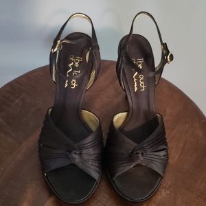 Beautiful black satin pumps for your special night